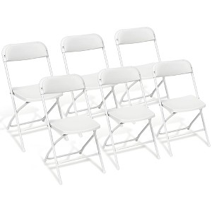 SUGIFT Folding Chairs Plastic Folding Chairs for Indoor/Outdoor Use, Non-Slip Design, Easy Storage - 1 of 4