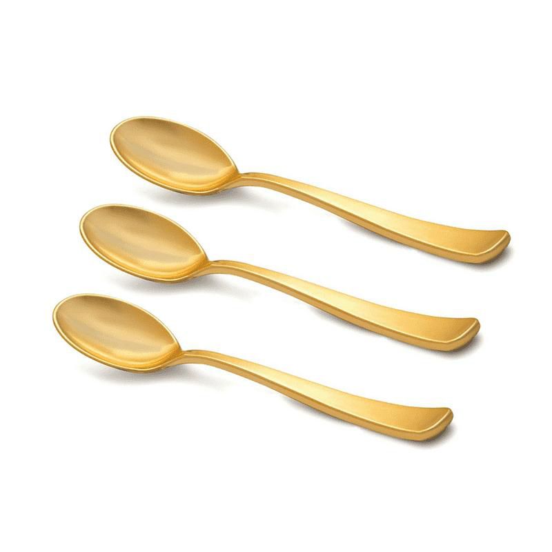 Smarty Had A Party Shiny Metallic Gold Plastic Spoons (600 Spoons), 2 of 4