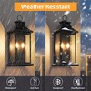 DAKAFUL Vintage Outdoor Wall Light Fixture,22in&2-Light Glass Lantern,Exterior Weather Resistant Wall Sconce for Entryway/Patio/Yard(2-PACK) - 4 of 4