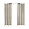 Kumasinova 84" Plaid Faux Leather Tab Top Curtains Panel,Kitchen Curtains with Wool Lining,Window Curtains for Living Room&Bedroom - 2 of 4