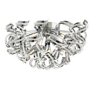 CWI Lighting Swivel 13 Light Flush Mount With Chrome Finish - 1 of 4