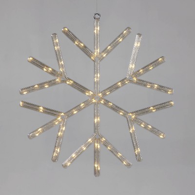 14in LED Dew Drop in Gold Glitter Snowflake Frame Novelty Silhouette Light Warm White - Wondershop™