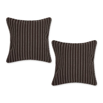 2pc 18x18 Herringbone Striped Recycled Cotton Square Throw Pillow Cover  Sage - Design Imports : Target