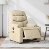 vidaXL Electric Massage Recliner Chair - Cream Fabric with Automatic Adjusting Back/Footrest, Vibration Massage, Cup Holders for Home Theater Comfort - 2 of 4