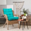 EAGLE PEAK Tufted Outdoor/Indoor High Back Patio Chair Cushions, Set of 2, 46'' x 22'' - 2 of 4