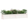 vidaXL Garden Planter White 70.9"x12.2"x12.2" Solid Wood Pine - 4 of 4