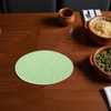 Unique Bargains Trivet Round Rope Woven Mat Cotton Non-woven Fabric 7.87"x7.87"x0.31" - 2 of 3