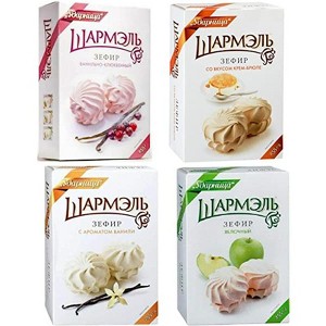 Udarnitsa Sharmel Creme-Brulee Flavour Zefir 255g - Delicious Marshmallows For Indulgent Treats - 1 of 1