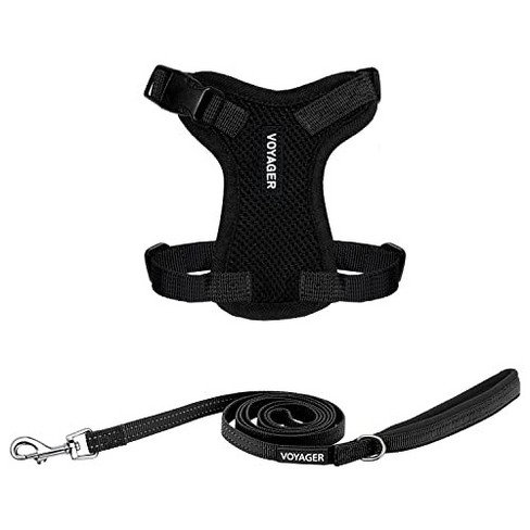 Voyager Step-in Lock Adjustable Dog & Cat Harness And 5ft Leash Combo ...