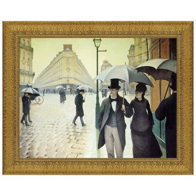 Design Toscano Rue du Paris, Rainy Day, 1877: Canvas Replica Painting: Grande