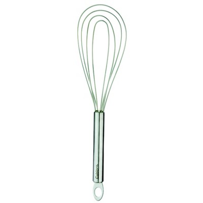 Cuisipro Frosted Stainless Steel and Red Silicone 8 Inch Flat Whisk 