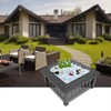 KTMBDW Multifunctional Fire Pit Table 32 inch Square Metal Firepit Stove Backyard Patio Garden Fireplace for Camping, Outdoor Heating, Bonfire, Black - 3 of 4