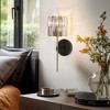 LNC Echonalyri  Polished Gold and Matte Black Modern/Contemporary  Wall Lights,Smoked Textured Glass Shade,1 Light/2 Light/3 Light/4 Light - 2 of 4