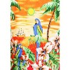 LA LEELA Mens Hawaiian Shirts Short Sleeve Button Down Shirt Men's Tropical Casual Holiday Party Caribbean Shirts for Men XS Long Tailed Macaw Orange - 3 of 4