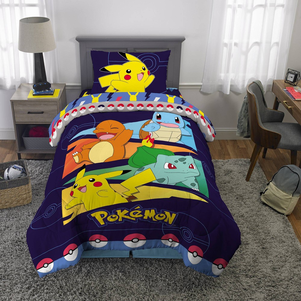 Photos - Duvet Twin Pokemon Groove Reversible Kids' Comforter