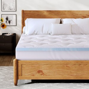 Dyonery 3/4" Dual Layer Mattress Topper: Deep Pocket, Back Pain Relief - 1 of 4