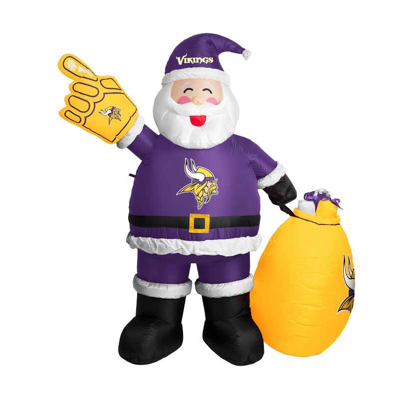 NFL Minnesota Vikings Inflatable Santa, 1 of 2