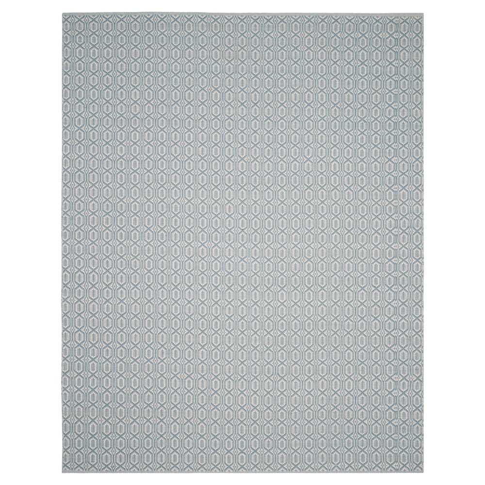 Ivory/Blue Geometric Flatweave Woven Area Rug 8'x10' - Safavieh
