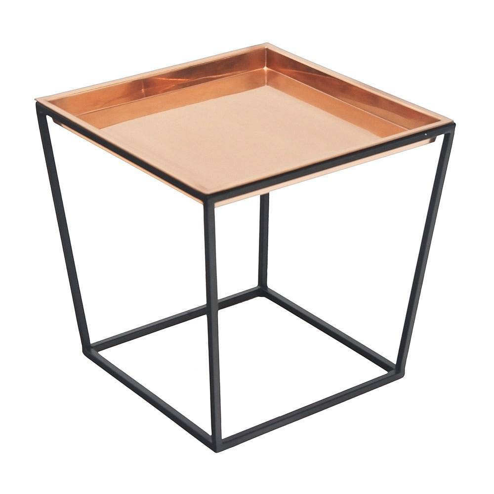 Photos - Flower Pot 14" Small Arne Plant Stand with Copper Tray, Sleek Design - ACHLA Designs: