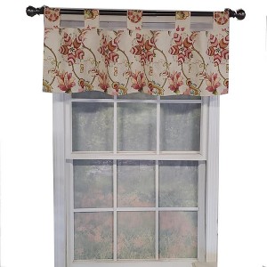 Ophelia Tab Style Premium Quality 4" Tab Valance 45" x 15" Rose by RLF Home - 1 of 4