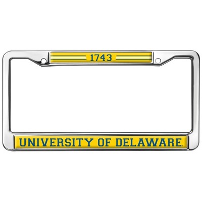 University of Delaware School Logo Full Size Standard License Plate Metal Frame