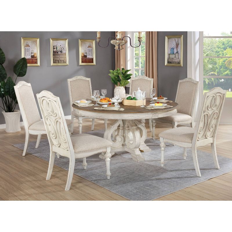 Frainio Round Dining Table White - HOMES: Inside + Out, 5 of 8