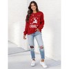 Coolmee Merry Christmas Sweatshirts for Women Crew Neck Long Sleeve Pullover Tops Holiday Graphic Shirts - 4 of 4