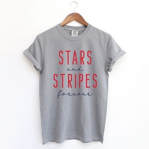 Simply Sage Market Women's Stars and Stripes Forever Short Sleeve Garment Dyed Tee - 1 of 4