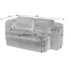 Dolonm 2-in-1 Convertible Compression Sofa, Foldable Floor Sofa Bed with Cover, No Assembly ,for Living Room Bedroom,Brown - 2 of 4