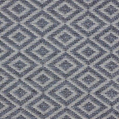 Reversible Denim and Cream Diamond Synthetic 8' x 10' Area Rug