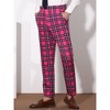 Lars Amadeus Men's Plaid Printed Regular Fit Flat Front Work Prom Dress Pants - 2 of 4