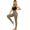 INSPIRE CHIC Women's Printed Stripe High Waist Elastic Waistband Yoga Stirrup Pants - 3 of 4