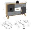 Free-standing Storage Floor Cabinet with 2 Doors and 3 Drawers - 2 of 4