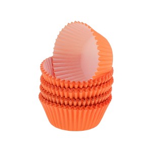 Unique Bargains Solid Color Disposable Baking Cups Greaseproof Paper 1.97"x1.18" 100 Pcs - 1 of 4