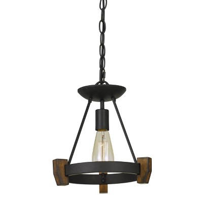 31" x 33" Metal/Wood Cruz Pendant Dark Bronze - Cal Lighting