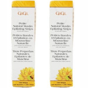 GiGi Natural Muslin Epilating Strips (100 Strips) - Petite - 0.75 in x 4.5 in (PACK OF 2) - 1 of 3