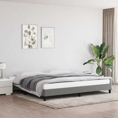 vidaXL Bed Frame Dark Gray 76 in.x79.9 in. King Fabric