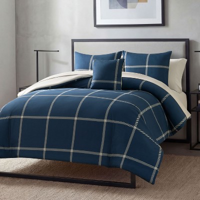The Sheet Lab Windowpane Check Bed in a Bag, Navy, Queen — фото 8