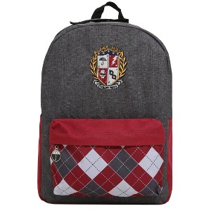 The Umbrella Academy School Crest Plaid Uniform Design 16" Backpack - 1 of 3