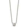 Chisel Stainless Steel Glass Pendant on a 16" Cable Chain Necklace with a 2" Ext. Necklace - 2 of 2