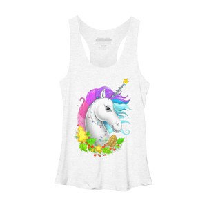 Women's Design By Humans Christmas unicorn By NikKor Racerback Tank Top - 1 of 3