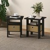 HOMLUX Set of 2 End Table Nightstand with Bin Drawer, Multiple Color Options - 2 of 4