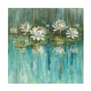 Trademark Fine Art -Danhui Nai 'Water Lily Pond Painting' Canvas Art - 1 of 4