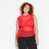 Women's Lace Tunic Tank Top - Wild Fable™ Cherry Red - 2 of 3