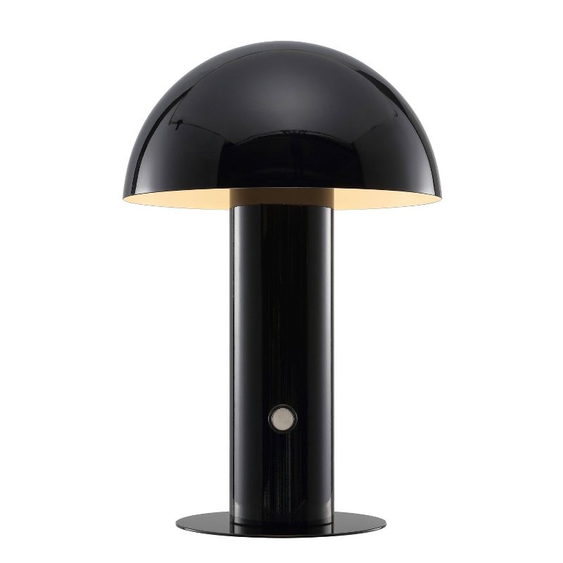 10.75" Boletus Contemporary Bohemian Rechargeable/Cordless Iron LED Mushroom Table Lamp - JONATHAN Y, 1 of 11