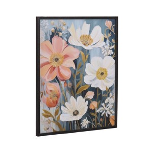Kate & Laurel All Things Decor 16"x20" Gallery Boho Flowers in Muted Neutrals Print by The Creative Bunch Studio Black - 1 of 4