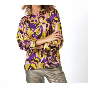 Women's Fancy Earth Puff Sleeve Blouse - ESQUALO - 1 of 3