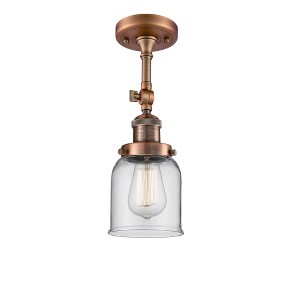 Bell - 1 Light Semi-Flush Mount In Industrial Style-13.5 Inches Tall and 5 Inches Wide - 1 of 3