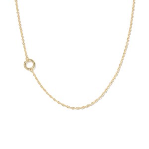 Kendra Scott 14K Gold Over Brass Mini "O" Initial Pendant Necklace - Gold - 1 of 3