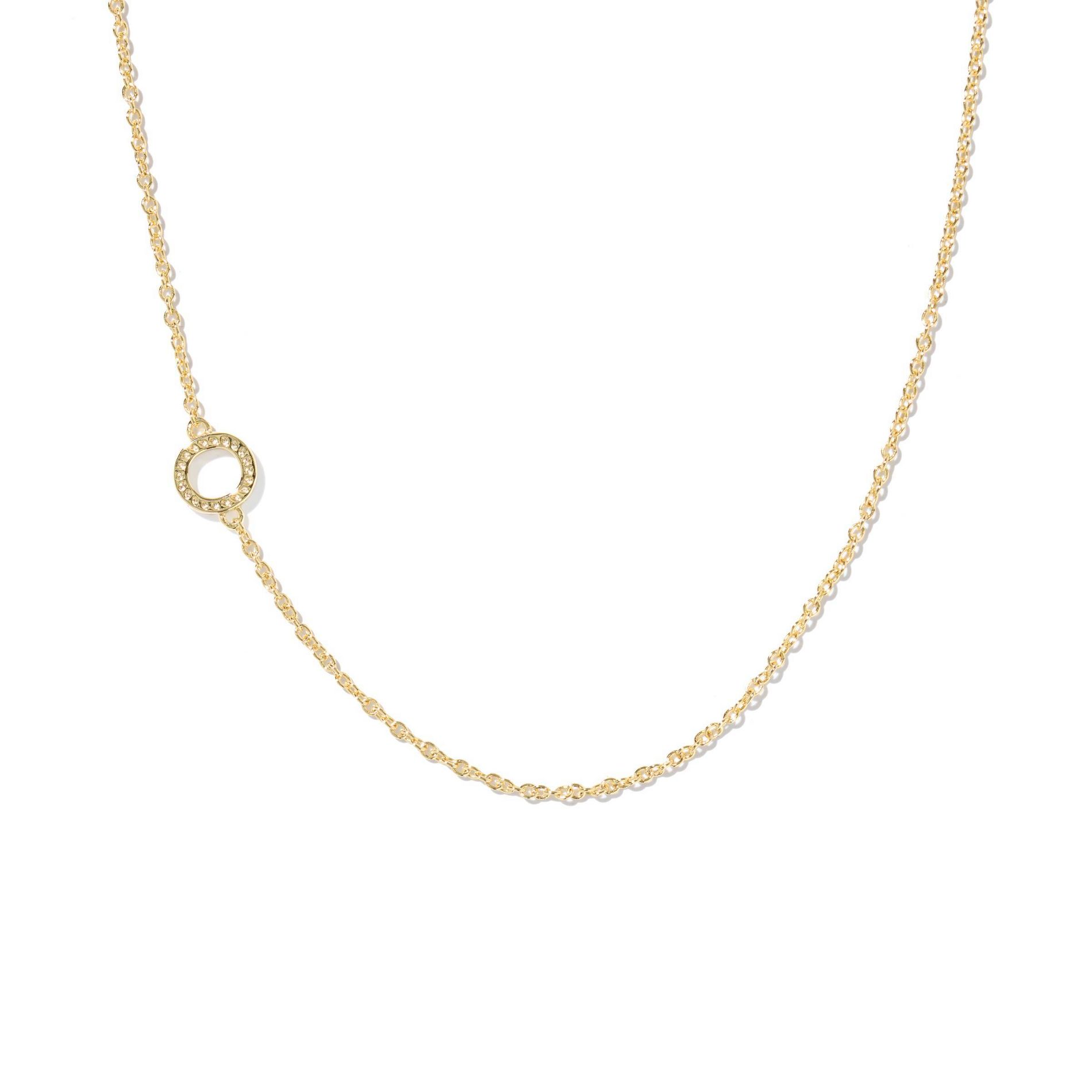 Kendra Scott 14K Gold Over Brass Mini "O" Initial Pendant Necklace - Gold